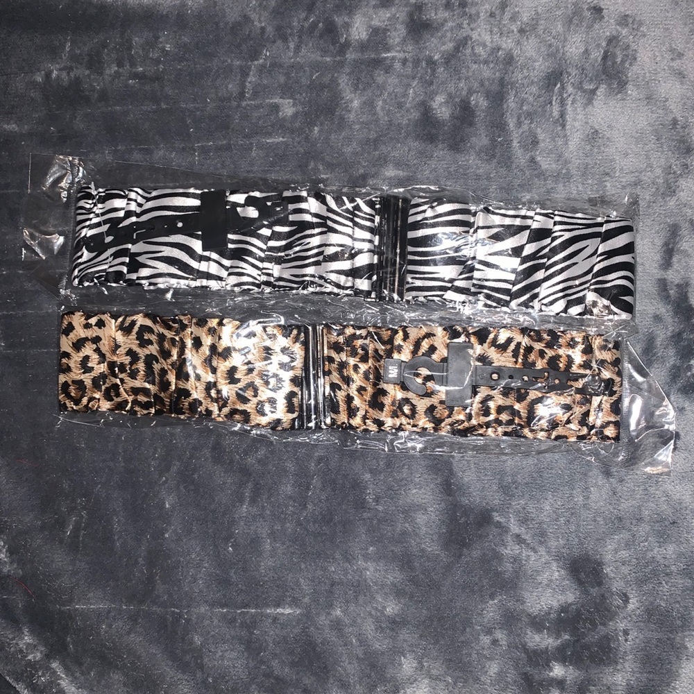 Bulk Animal Printed Fabric Belt Chetah & Zebra​